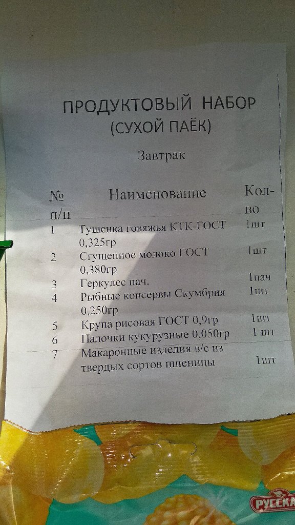 Заявление на сухой паек в школе образец