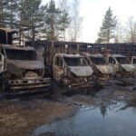 В Твери сгорели более 30 грузовиков