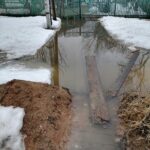 В Калининском районе затопило деревню, администрация бездействует