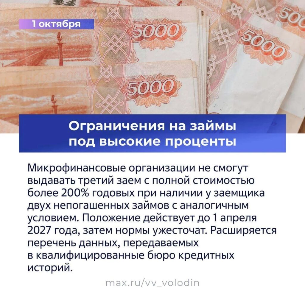 Ограничения на займы под высокие проценты 2026