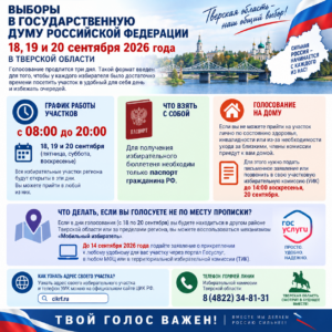 Выборы в Госдуму в Тверской области пройдут в трехдневном формате